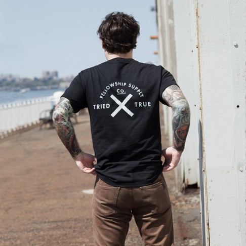 Fellowship Black Tried X True Tee