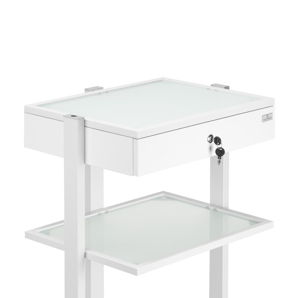 Fellowship Locking Cabinet for Rolling Cart — White